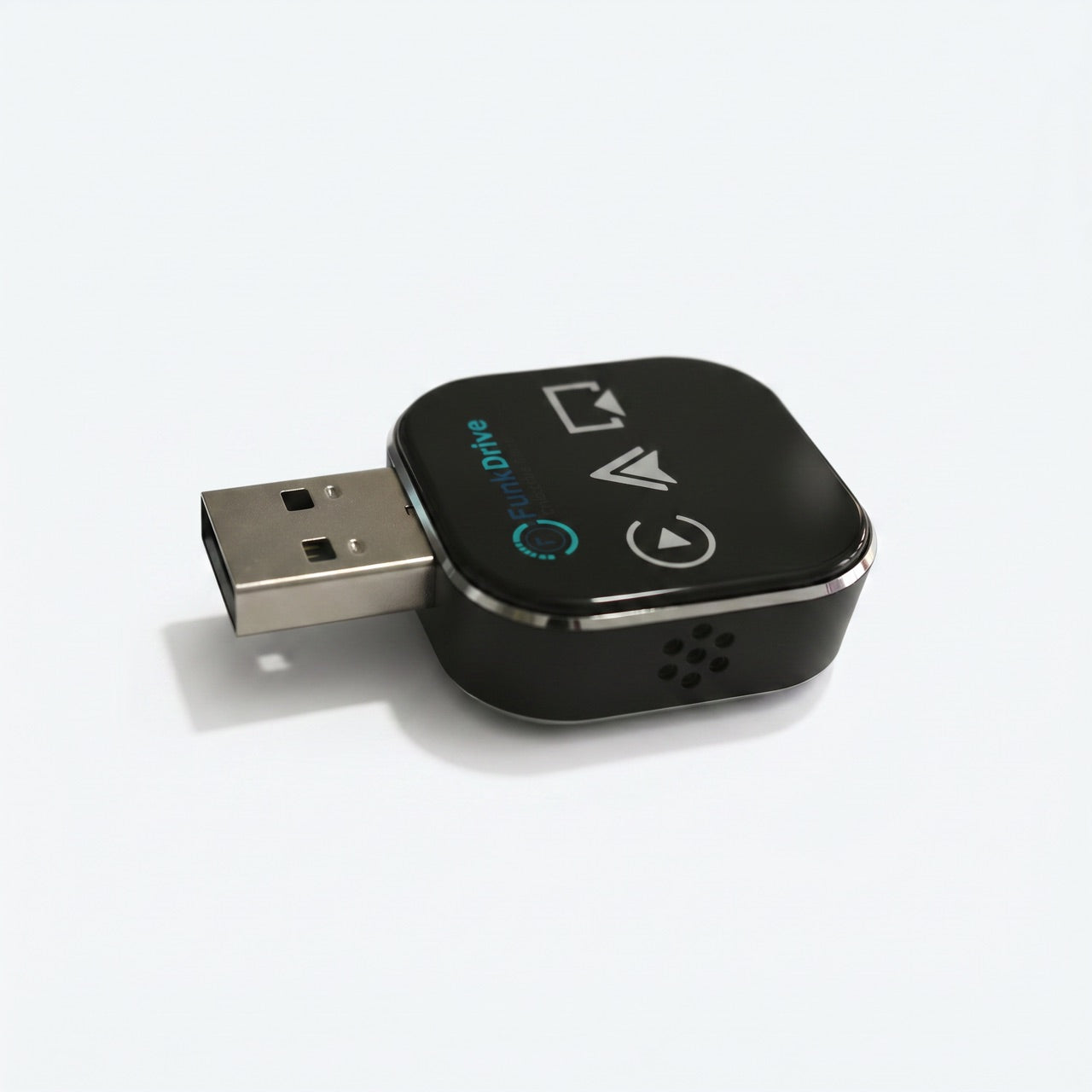 FunkDrive wireless CarPlay adapter, front view