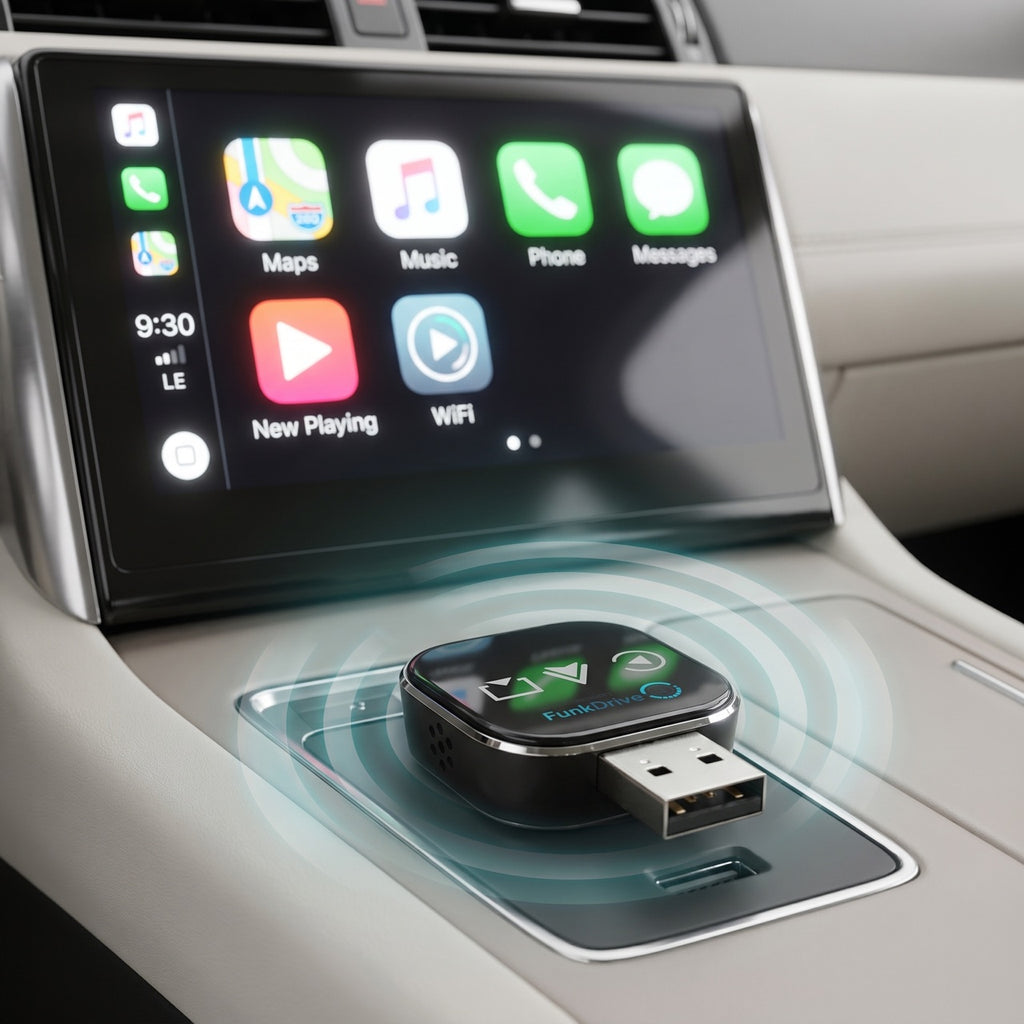 Wireless CarPlay running on the car dashboard